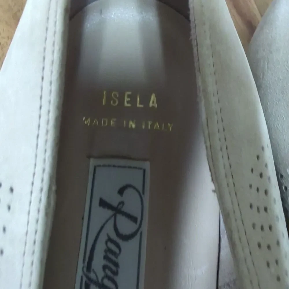 RANGONI Isela Handcrafted in Italy Women`s Taupe Soft‎ Suede Leather Flats 9 AA